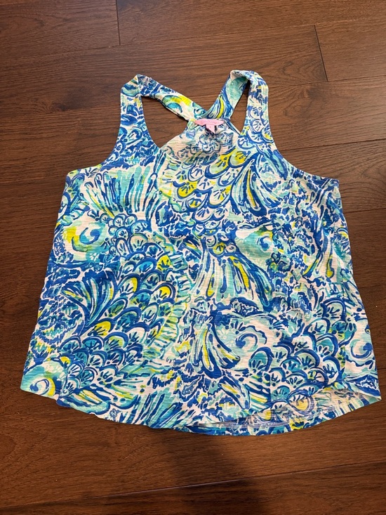 Lilly Pulitzer Tops - Lilly Pulitzer Watercolor Print Racerback Tank Size Small - C40-040